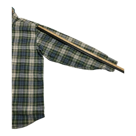 L.L. Bean Plaid Flannel Shirt Mens M-Reg Traditional Fit Outdoor Casual - Picture 8 of 8